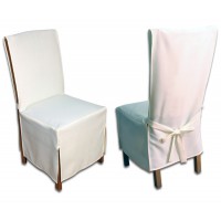 Pokrowiec na krzesło El Universo (Biały, Zakład 1/1 cm)