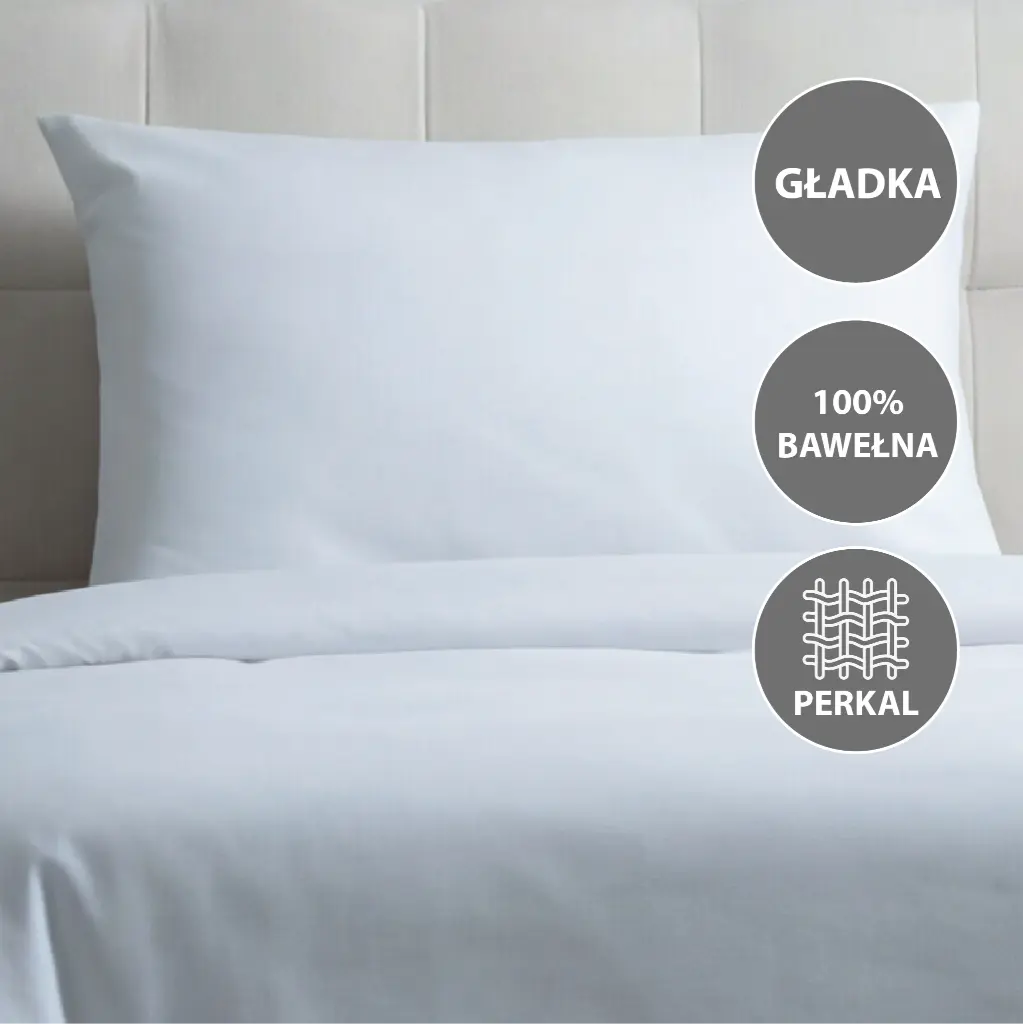Poszewki hotelowe Verin - perkal, gładkie (50/70 cm + 15 cm)