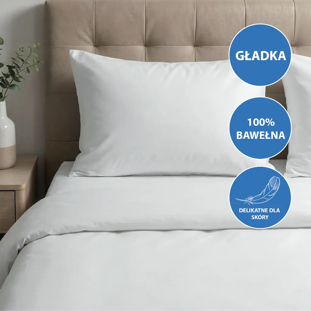 Poszwy hotelowe Nevada - adamaszek, gładkie (140/200 cm + 30 cm)