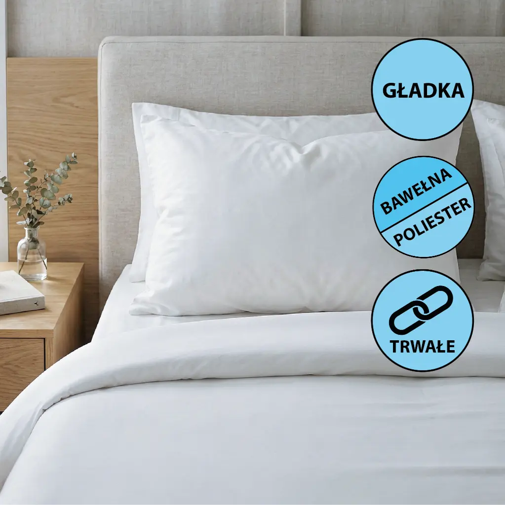 Poszwy hotelowe Montana MVS - płótno, gładkie  (140/200 cm + 30 cm)