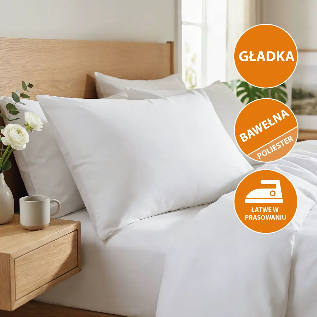 Poszwy hotelowe Santa Cruz - gładkie adamaszek (140/200 cm + 30 cm)